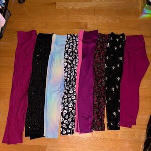 Blackmilk Reebok Nike Bundle of eight Colorful Leggings Rhinestone L